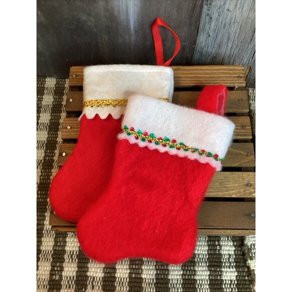 Holiday / Christmas Hand Made Crocheted Pixie ELF + Ornaments & Stockings - Picture 9 of 11